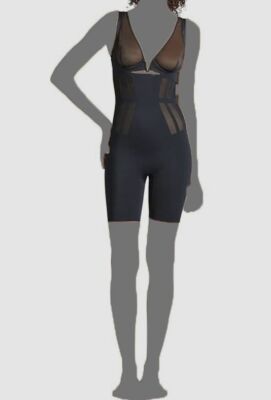 Commando Open Body Commando Women's Black Luxe Control Open-Bust Bodysuit Shapewear Size L ...