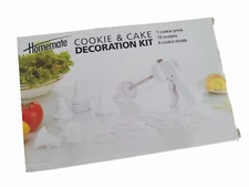 Homemate COOKIE & CAKE Decoration Kit COOKIE PRESS Nozzles COOKIE MOLDS