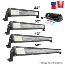 Nilight Straight LED Light Bar 22" 32" 42" 52" Combo Off Road Lighting for Jeep