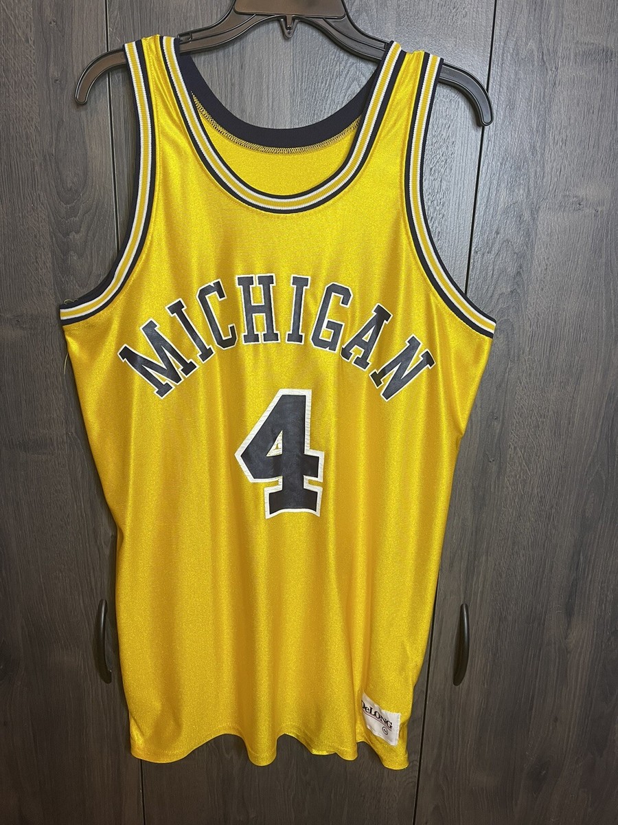 Vintage NCAA Michigan Wolverines Chris Webber #4 Jersey