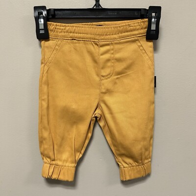 Buttons & Thread Sz 3-6 Months Dark Yellow Pull On Pants   NWOT