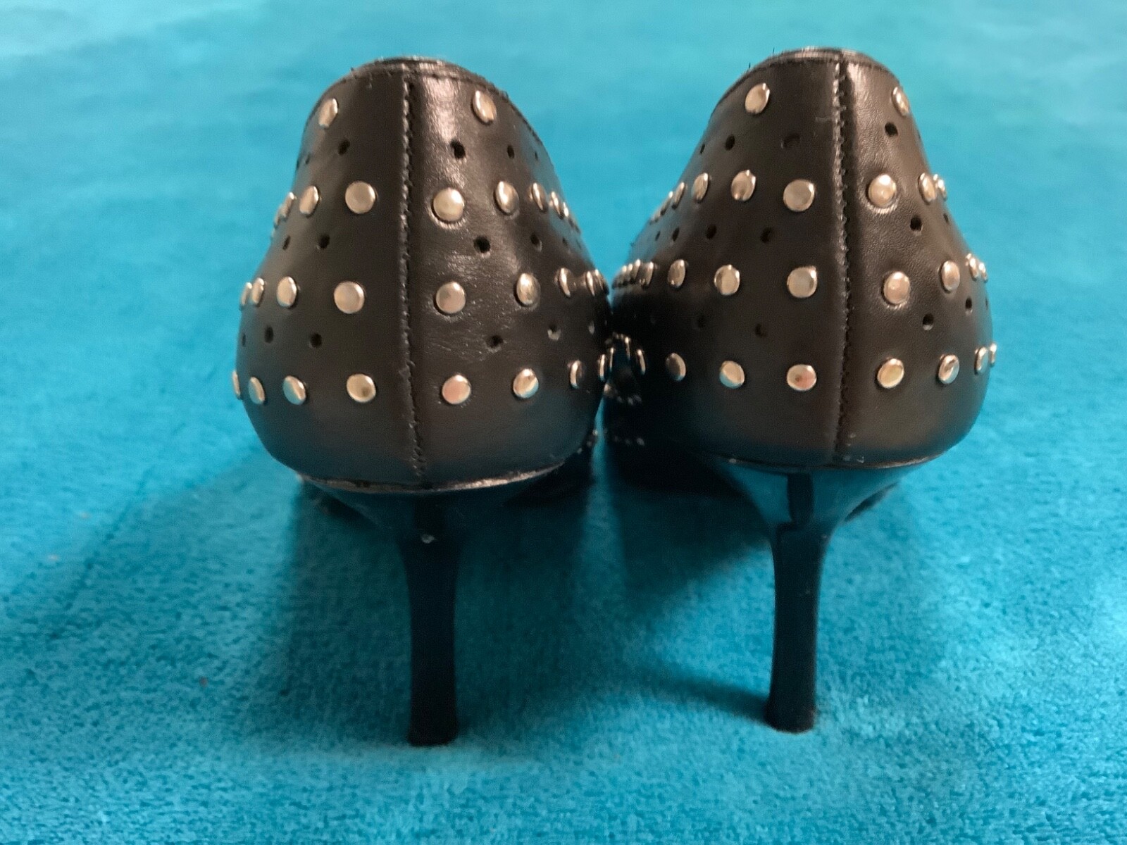 Rebels Leather Upper Pointed Toe Studded Stiletto… - image 8