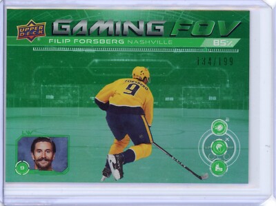 2024-25 Upper Deck Series 1 Gaming FOV Filip Forsberg Green #/199