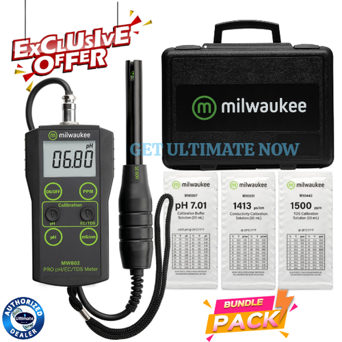 Milwaukee MW802 PRO 3in1 pH, EC, TDS Combo Meter with ATC with Hard Carrying C eBay