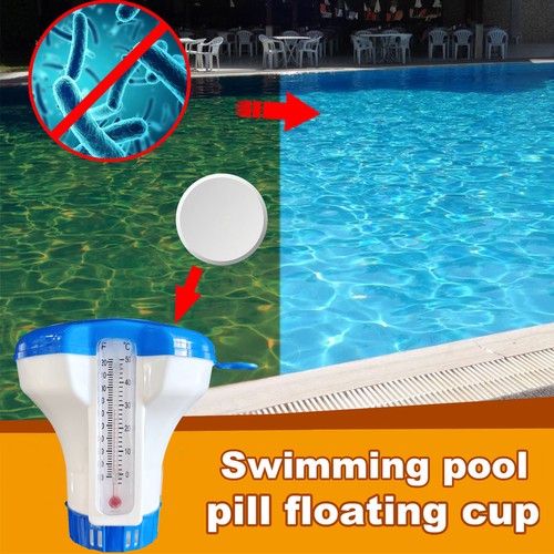 5" Pool Floating Chlorine Dispenser with Thermometer wimming Pool Dispensation - Picture 3 of 11