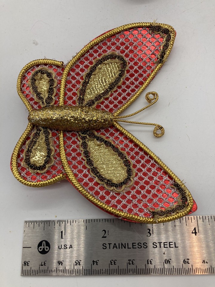 Vintage Lot of Clip On Butterfly Ornaments Set of 3 eBay