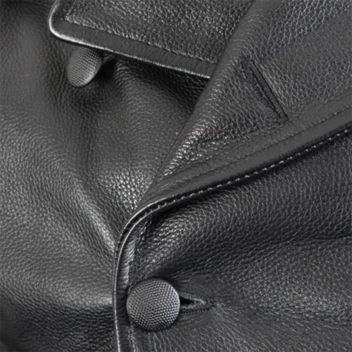 Men’s German U-Boats WW2 Black Leather Panzer Style Repro Jacket - Picture 7 of 7