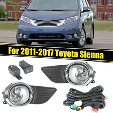 For 2011-2017 Toyota Sienna LE XLE Front Bumper Fog Lights Lamps w/Wiring+Cover