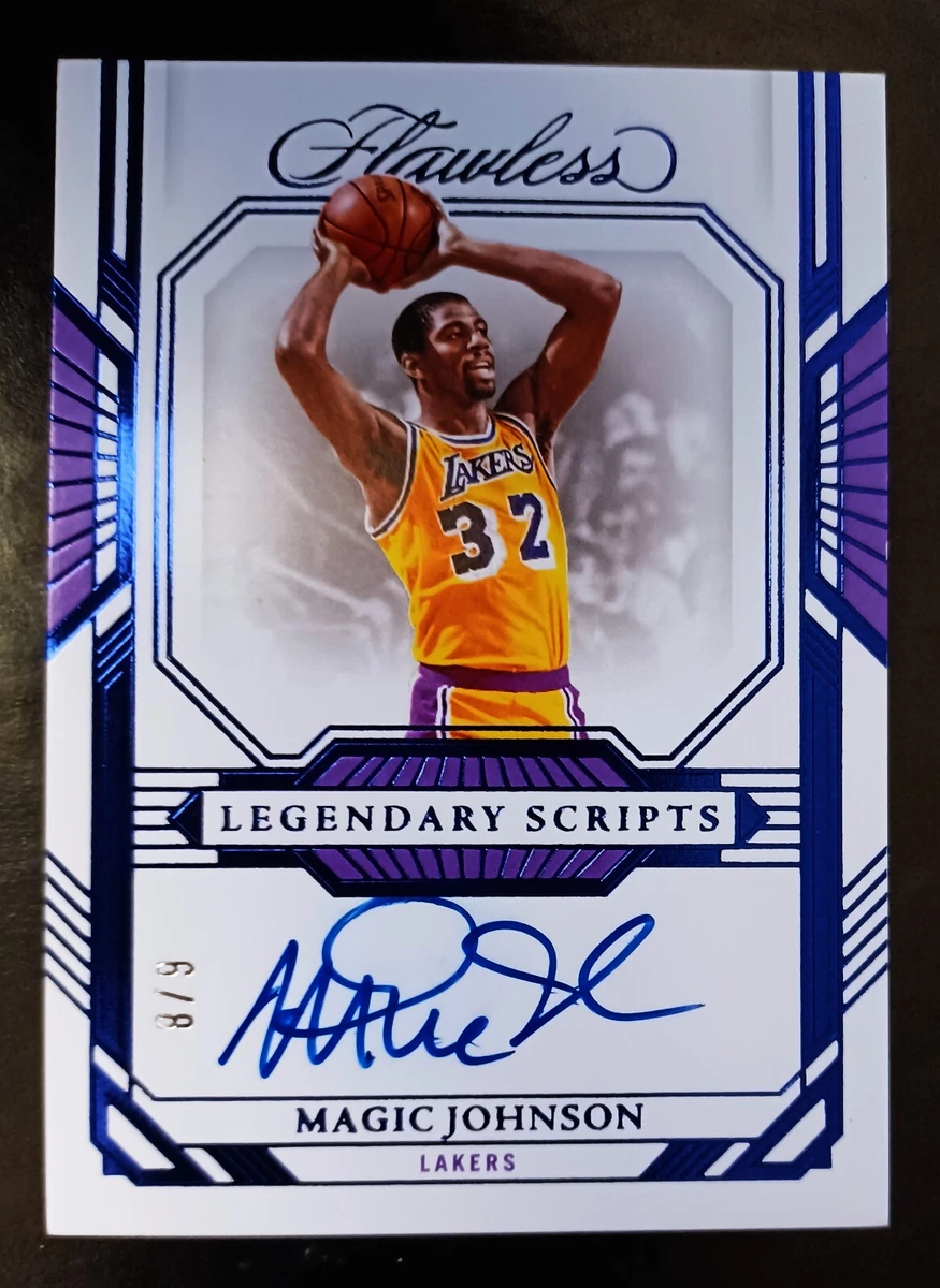 Panini Magic Johnson Basketball Autographed Sports Trading Cards