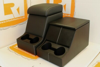 LRI front centre arm rest cubby box white stitch Fit Land Rover ...