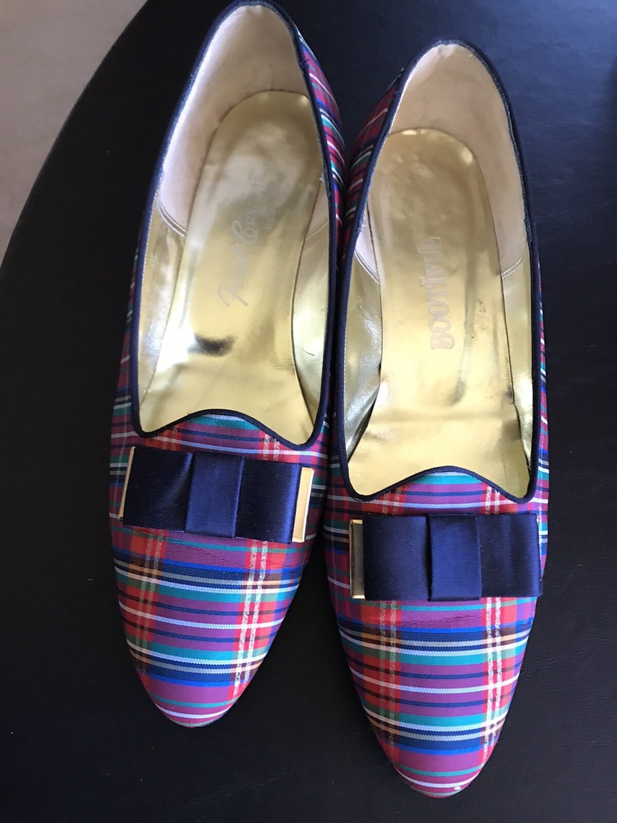 Vintage Frank Cardone Bootiful Satin Shoes Christmas Holiday Ladies Gold