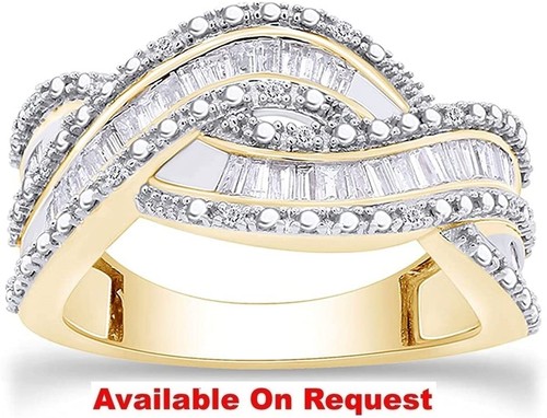 1/2Ct Natural Diamond Twist Bypass Engagement Ring 10k White Gold - Picture 11 of 11