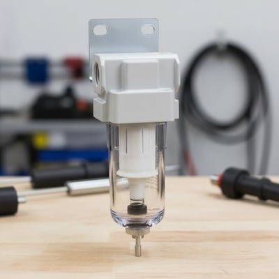 Efficient 1/4'' NPT Compressed Air Particulate Filter with Manual Drain System