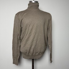 Gutteridge Dal 1878 Brown Cotton Silk Cashmere Men s Turtleneck Sweater Size XL