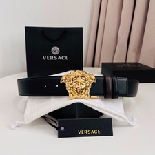 Authentic Versace La Medusa Men's Leather Belt