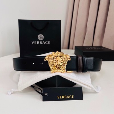 Authentic Versace La Medusa Men's Leather Belt