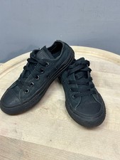 Converse All Star Shoes Youth Size 11 Black Low Top Canvas Sneakers Lace Up