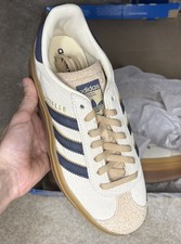 Adidas Gazelle Bold Womens UK 3.5 Cream Navy Gum BNIB Platform Trainers JQ5126