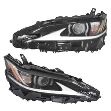 Headlights LED DRL For 2019-2020-2021 Lexus ES300H/ES350 Left+Right Side Black