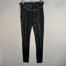 Spanx High-Waisted Black Camo Leggings Womens Size Medium Leisure Camouflage