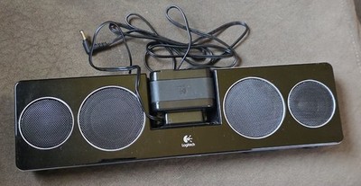 Logitech Portable iPod iPhone Speaker Dock System w/ Power Adapter & Carry Case