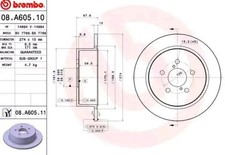 2x BREMBO Disque de frein Arrière pour SUBARU Legacy IV Break (BP) 274mm