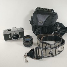 Canon TLb 35mm SLR Film Camera With 28mm Lens Shoulder Strap  Case Tested Read