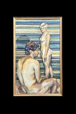 Large Original Acrylic Painting ?Nicky & Charles? Nude By Henrietta Manning