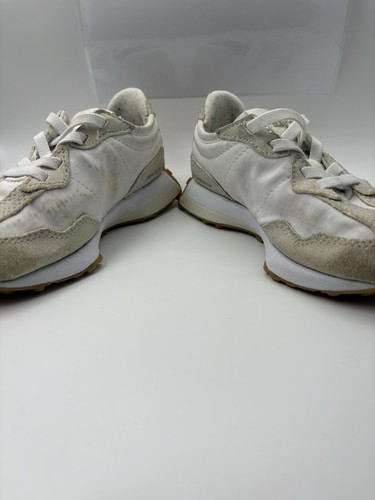 Kids-Used- Uk:11- New Balance 327 White/cream,beige,green - Next Day Delivered - Picture 3 of 7