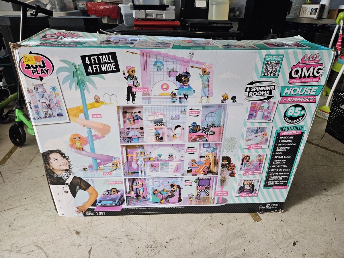 LOL Surprise OMG House Of Surprises Real Wood Doll House 85+ Surprises  Floors