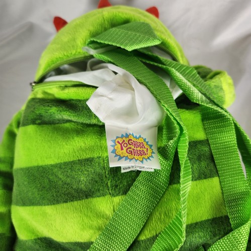 Yo Gabba Gabba Brobee Backpack Plush 17" Nick Jr Green Monster Soft Zipper 2011 - Imagen 7 de 8