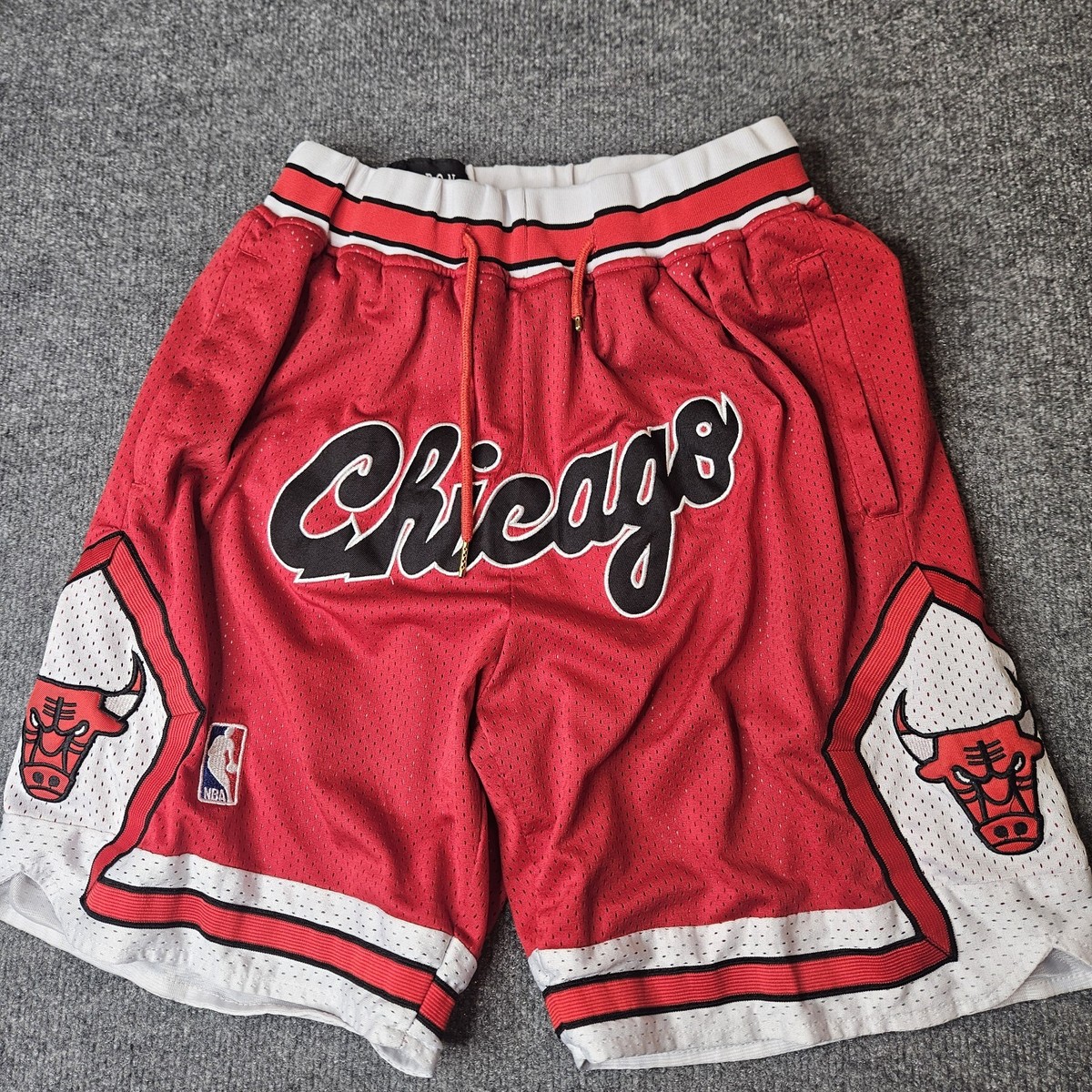 Just Don Chicago Bulls 1997-98 Basketball Shorts Large Red Sewn On