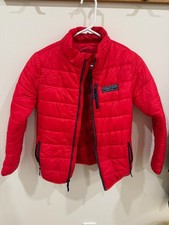Vineyard Vines Boys Shoreline Puffer Jacket Red Size M 12-14 Excellent