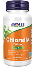 Now Foods Chlorella 1000 mg 60 Tablets Free Ship SALE