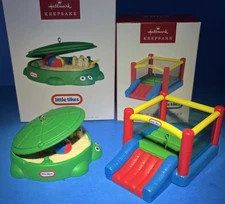 Hallmark Keepsake LITTLE TIKES Child Toy Ornament Bundle Of 2 Ornaments~NEW!!