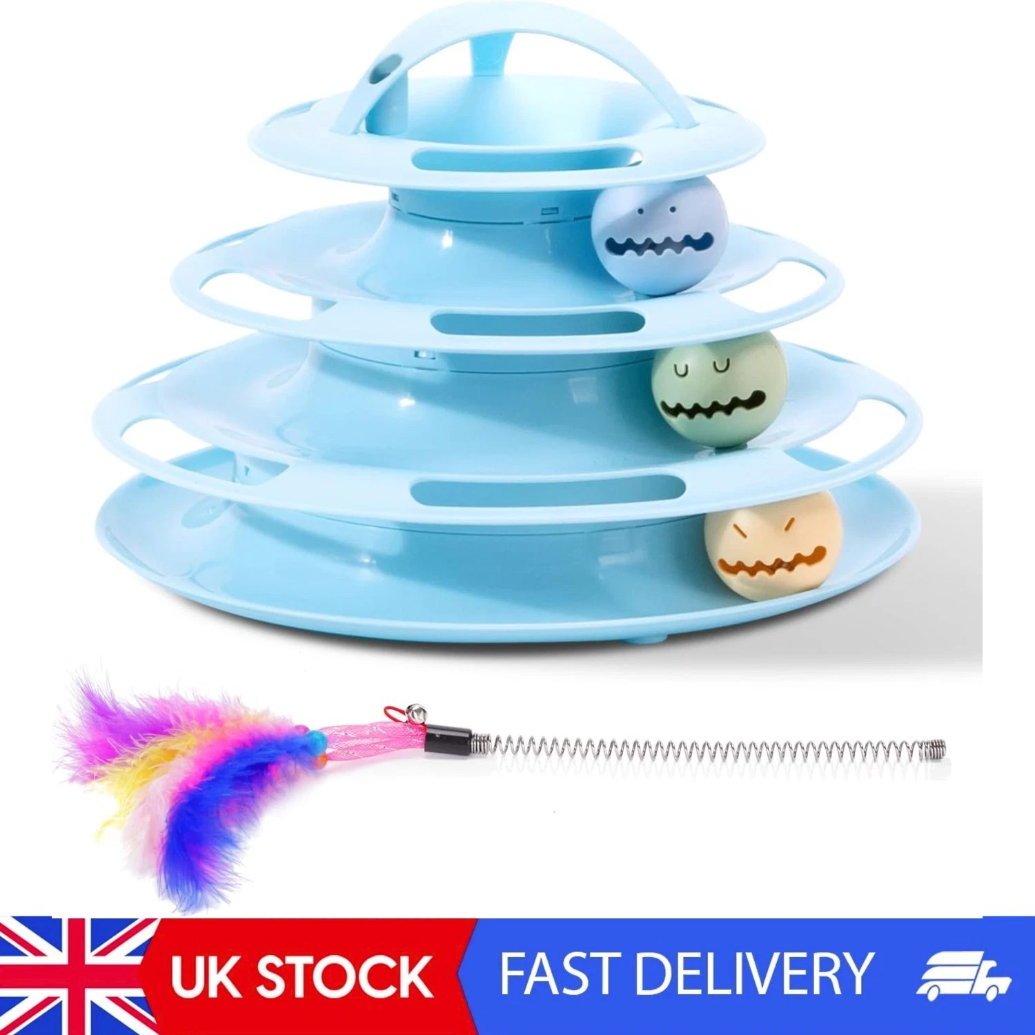 Cat Toys - Upgraded Glow Cat Mint Ball & Bell, 4 Layers Interactive, 3 Teaser