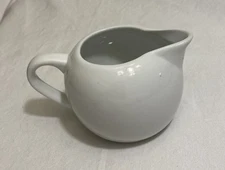 Dash of That White Ceramic Cottagecore Creamer With Handle 2.5” NEW