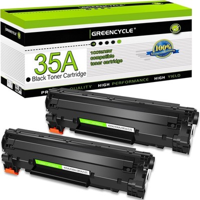 2*Greencycle CB435A Toner Cartridge Replace For HP LaserJet P1002 P1004 P1005