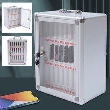 24 Slots Phone Storage Locker Wall-Mounted Cell Phone Storage Cabinet W/ 2 Keys