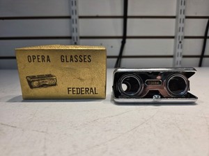Vintage Federal Folding Opera Glasses W/Original Box Made in Japan