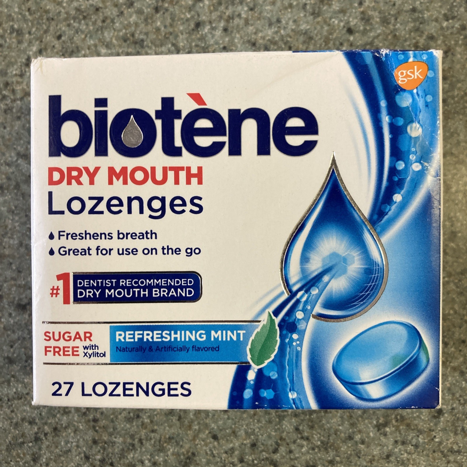 Biotène Dry Mouth Lozenges - Refreshing Mint, Pack of 27