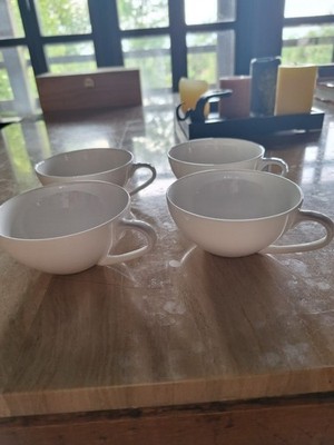 PRIMA TAVOLA 4 Teetassen weiß bone china Bestzustand