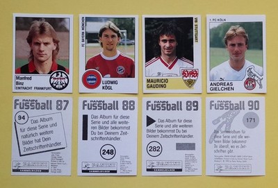 Panini 1987-1990 , BUNDESLIGA FUSSBALL 87-88-89-90 , 10 Sticker aus Liste wählen