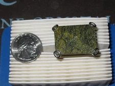 Large Vintage Jasper Olive Agate Solitaire 925 Sterling Ring Sz 8.5 9 15.5g