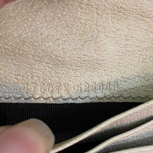 Gucci Bee Cream Queen Margaret GG Leather Folding Wallet - Bild 9 von 10