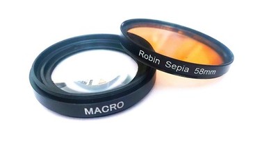 58mm Makro Nahaufnahme & Sepia Vintage Filter für Canon EOS 2000D,4000D,800D,700D