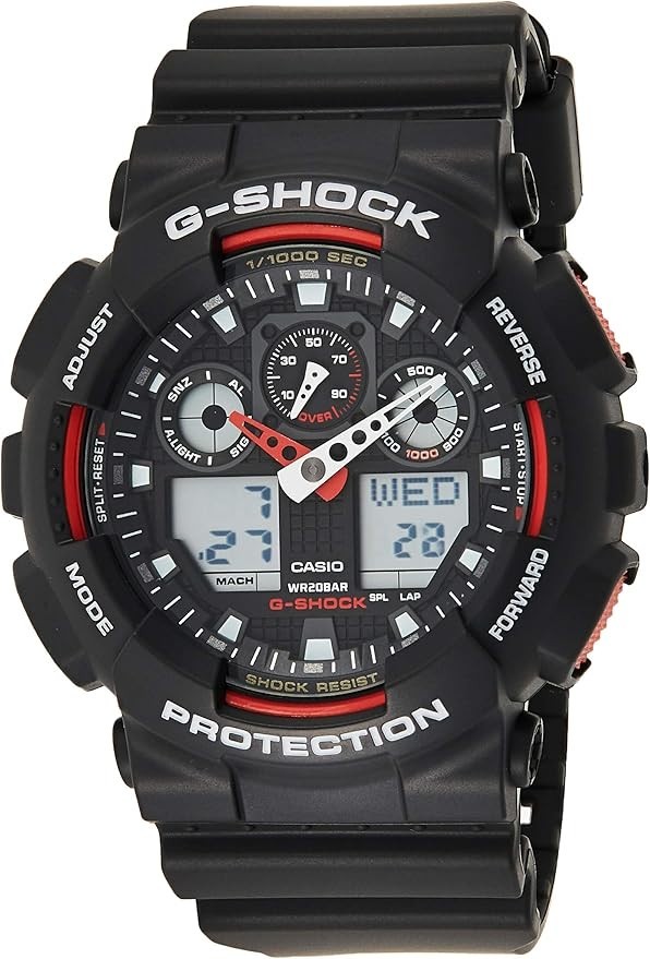 CASIO G-Shock GA100 Analog/Digital Watch, Sporty & Rugged Design, Gift Choice