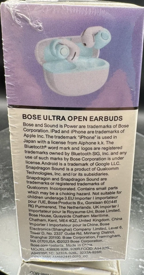 Bose Ultra Open-Ear Bluetooth Purple Smoke Earbuds New Sealed Fast Ship - Image 3 of 4