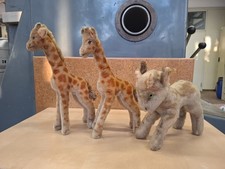 Steiff 2 Giraffen + 1 Ziege 50/60er