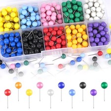 1000 Pcs Multi-Color Push Pins, Map Pins for Travel Map, 1/8" Map Tacks